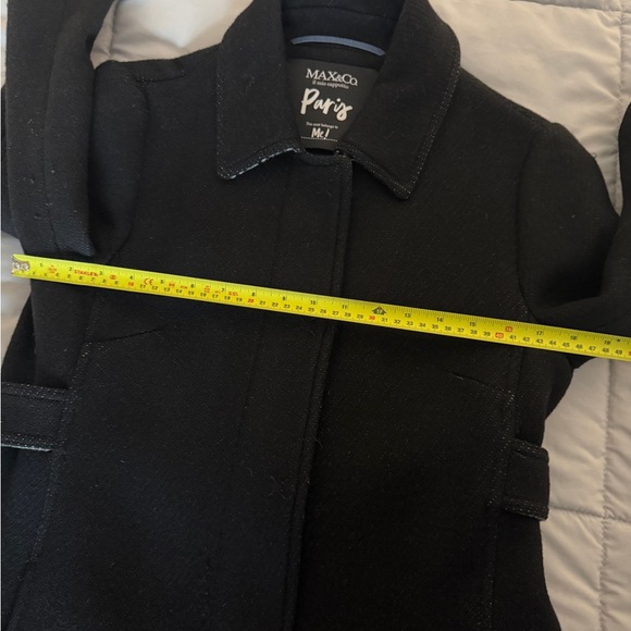 Max & Co. Wool Blend Black Coat - Paris Collection- Size 10 (EU44) - Picture 10 of 13